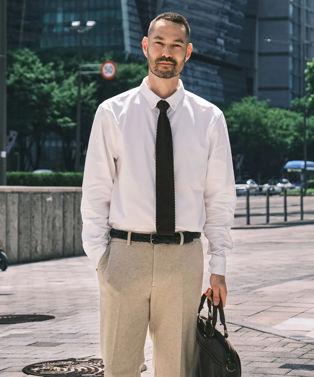 옥스포드 캐주얼 셔츠_화이트 (이지핏)