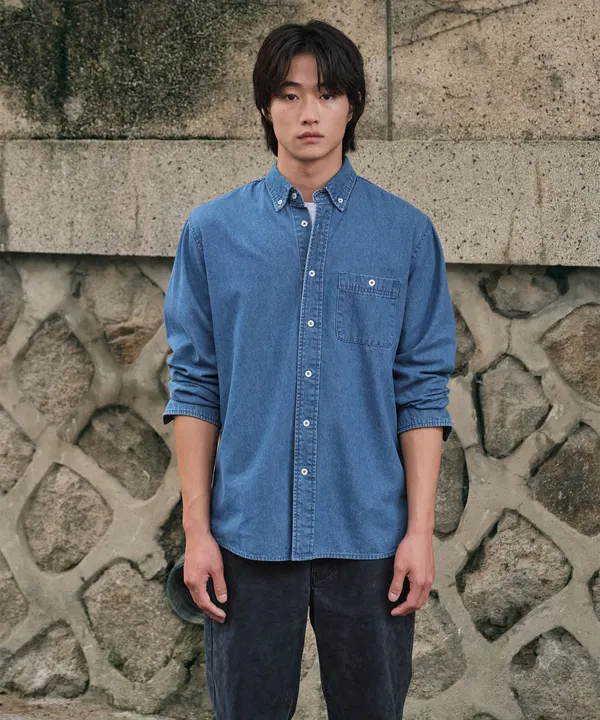 9.5oz Vintage Denim Shirts_인디고 (이지핏)