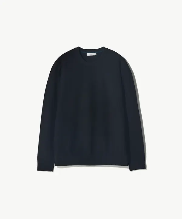 소프트 터치 라운드 니트_블랙 (클래식핏)