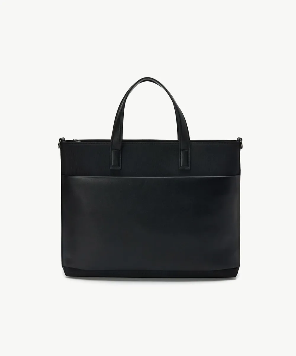 FAUX LEATHER 브리프케이스_블랙