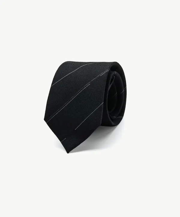 레지멘탈 슬림 지퍼 넥타이_블랙