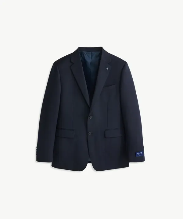 (10年 SUIT) 울혼방 사방스판 수트 자켓_네이비 (슬림핏)